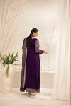 3PC EMBROIDERED CHIFFON LONG DRESS BY MOHAGNI 13
