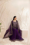 3PC EMBROIDERED CHIFFON LONG DRESS BY MOHAGNI 13