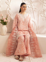 3pc Silk Lawn Printed & Embroidered Suit by Mohagni 04