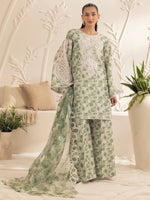 3pc Silk Lawn Printed & Embroidered Suit by Mohagni 05