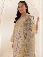 3pc Silk Lawn Printed & Embroidered Suit by Mohagni 06