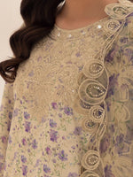 3pc Silk Lawn Printed & Embroidered Suit by Mohagni 06