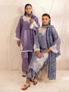 3pc Silk Lawn Printed & Embroidered Suit by Mohagni 08
