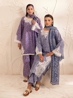 3pc Silk Lawn Printed & Embroidered Suit by Mohagni 08