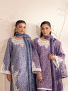 3pc Silk Lawn Printed & Embroidered Suit by Mohagni 07