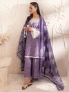 3pc Silk Lawn Printed & Embroidered Suit by Mohagni 07
