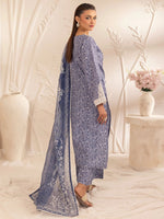 3pc Silk Lawn Printed & Embroidered Suit by Mohagni 08