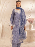 3pc Silk Lawn Printed & Embroidered Suit by Mohagni 08