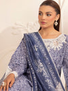 3pc Silk Lawn Printed & Embroidered Suit by Mohagni 08