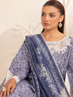 3pc Silk Lawn Printed & Embroidered Suit by Mohagni 08
