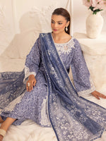 3pc Silk Lawn Printed & Embroidered Suit by Mohagni 08