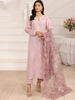 3pc Silk Lawn Printed & Embroidered Suit by Mohagni 09