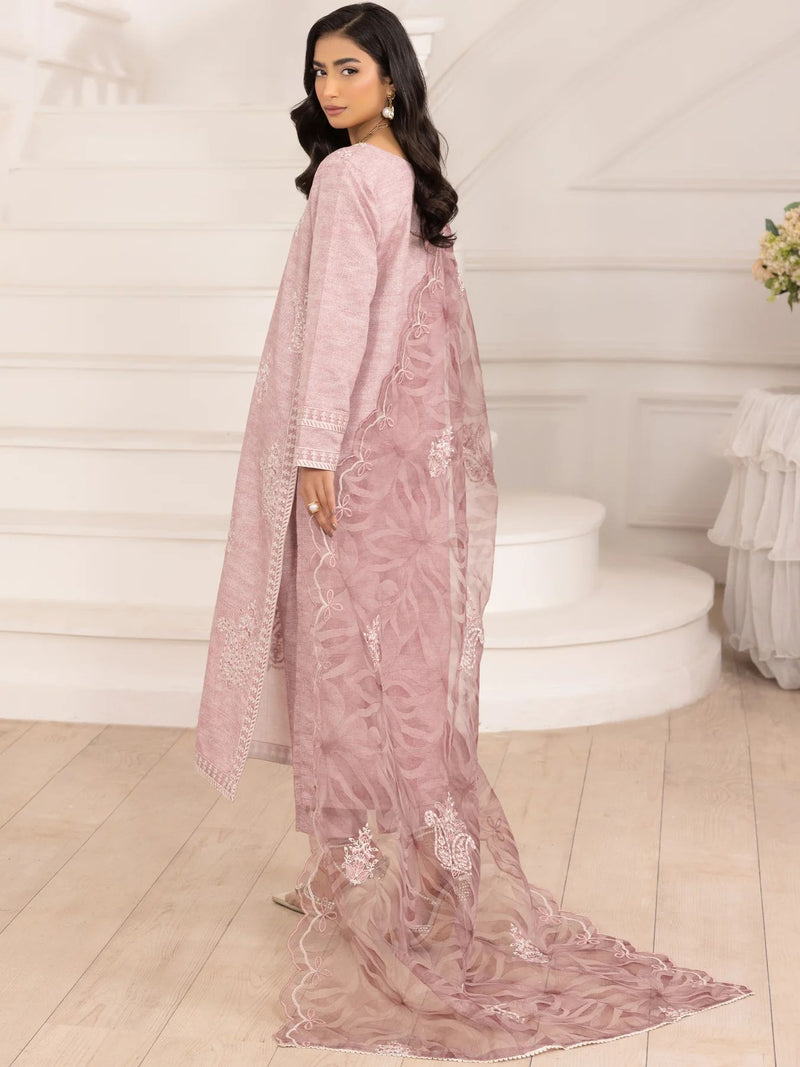 3pc Silk Lawn Printed & Embroidered Suit by Mohagni 09