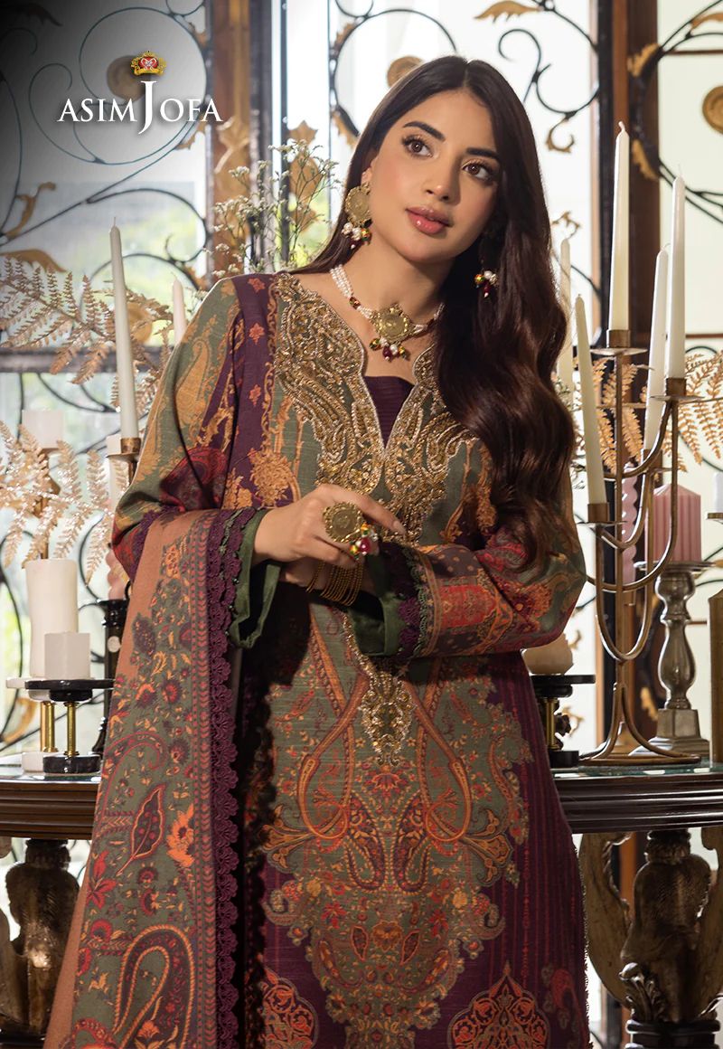 ASIM JOFA AIRA WINTER SHAWL COLLECTION 07