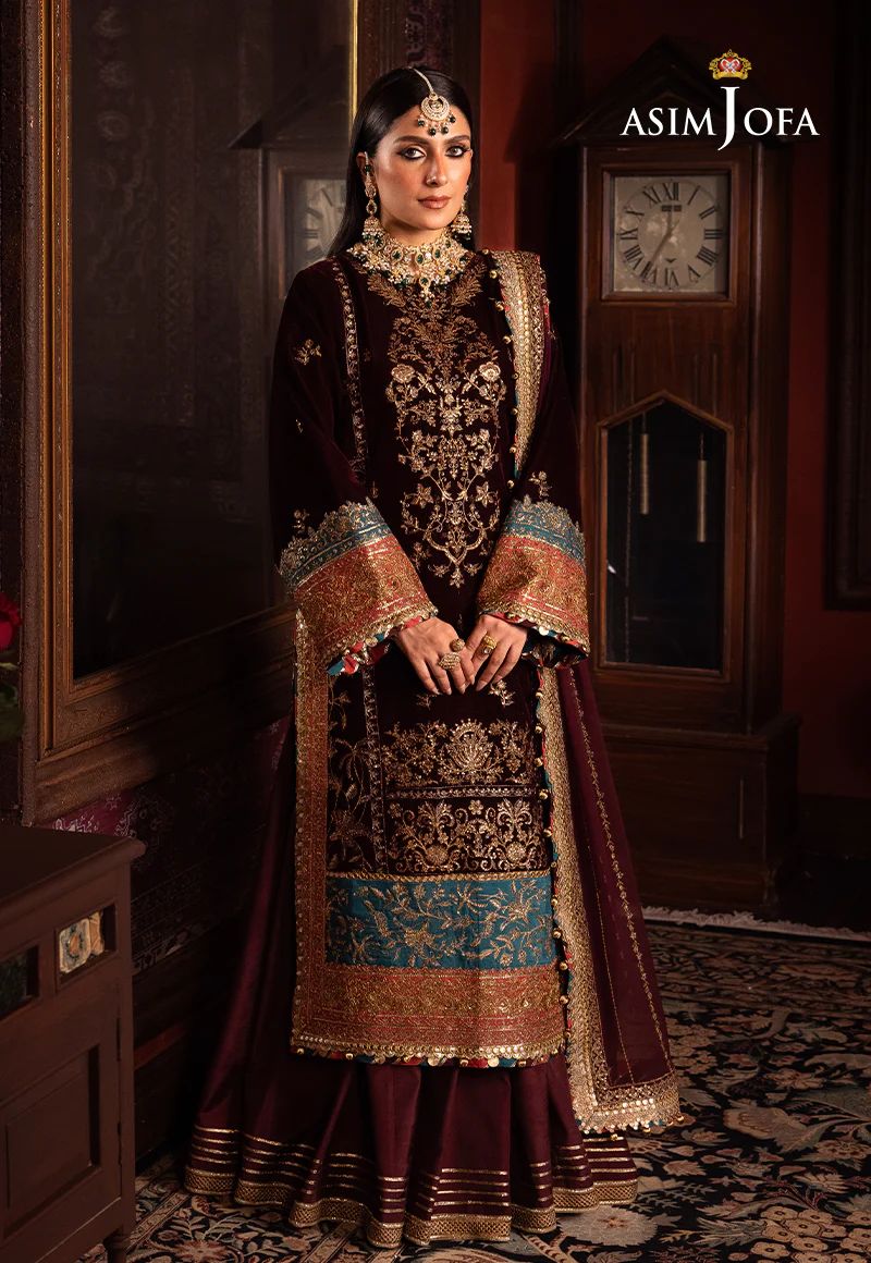 ASIM JOFA MAKHMAL WEDDING VELVET 09