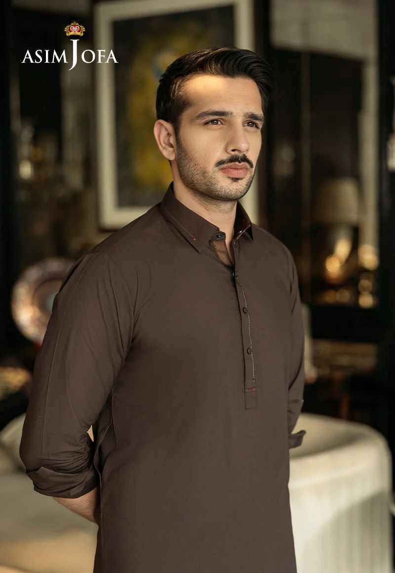 Asim Jofa Classic Brown Elegance – AJMWP06 – The Zaibai
