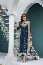 CHIFFON EMBROIDERED FORMAL DRESS BY ALEEZAY 12