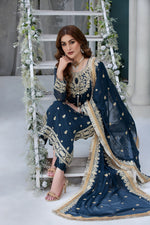 CHIFFON EMBROIDERED FORMAL DRESS BY ALEEZAY 12