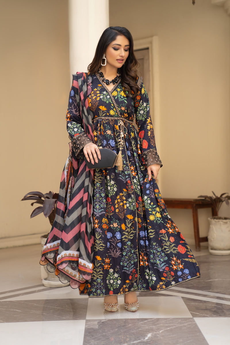 MONA LINEN LUXURY FROCK MH12