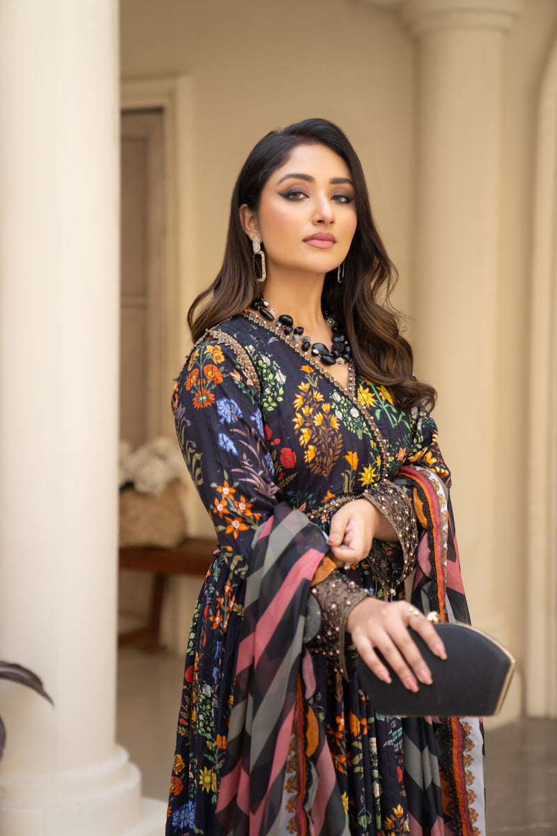 MONA LINEN LUXURY FROCK MH12