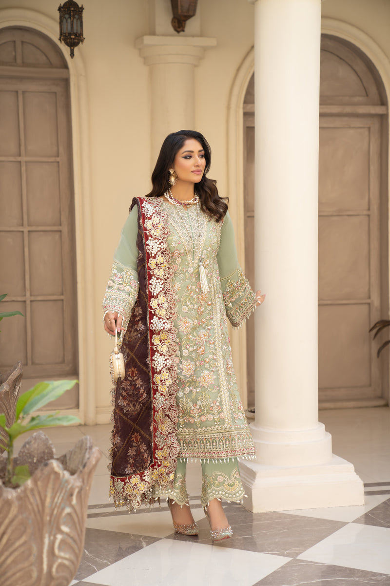ARWAH ORGANZA LUXURY FORMAL DRESS VA1