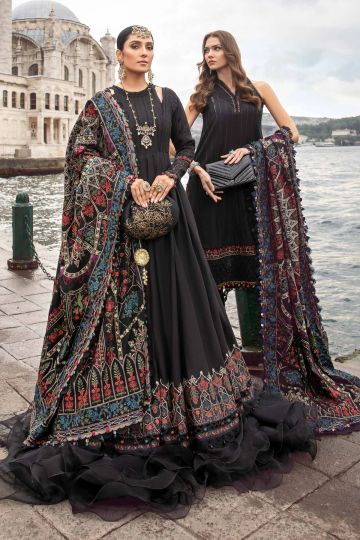 maria b black embroidered dress Maria B | Embroidered 2025