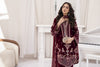 Makhmal by Gul Warun Maroon 3pc Velvet Embroidered Suit MBG10