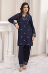 Miski FrostFit – Navy Embroidered Dhanak 2pc Pakistani Dress FFM6
