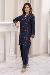 Miski FrostFit – Navy Embroidered Dhanak 2pc Pakistani Dress FFM6