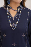 Miski FrostFit – Navy Embroidered Dhanak 2pc Pakistani Dress FFM6