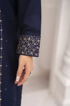 Miski FrostFit – Navy Embroidered Dhanak 2pc Pakistani Dress FFM6
