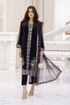 Makhmal by Gul Warun Deep Purple 3pc Velvet Embroidered Suit MBG9