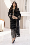 Makhmal by Gul Warun Black 3pc Velvet Embroidered Suit MBG6