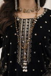 Makhmal by Gul Warun Black 3pc Velvet Embroidered Suit MBG6