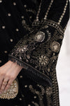 Makhmal by Gul Warun Black 3pc Velvet Embroidered Suit MBG6