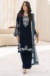 Makhmal by Gul Warun Teal 3pc Velvet Embroidered Suit MBG3