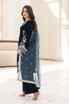 Makhmal by Gul Warun Teal 3pc Velvet Embroidered Suit MBG3
