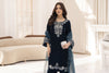 Makhmal by Gul Warun Teal 3pc Velvet Embroidered Suit MBG3