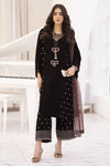 Makhmal by Gul Warun Chocolate Brown 3pc Velvet Embroidered Baggy Cape Suit MBG8