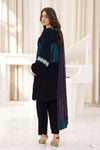 Makhmal by Gul Warun Teal and Navy 3pc Velvet Embroidered Suit MBG7