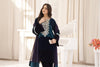 Makhmal by Gul Warun Teal and Navy 3pc Velvet Embroidered Suit MBG7