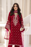 Makhmal by Gul Warun Shocking Pink 3pc Velvet Embroidered Suit MBG2