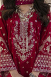 Makhmal by Gul Warun Shocking Pink 3pc Velvet Embroidered Suit MBG2