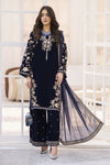 Makhmal by Gul Warun Navy Blue 3pc Velvet Embroidered Suit MBG4