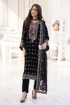 Makhmal by Gul Warun Black 3pc Velvet Embroidered Suit MBG1