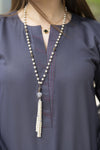 Aabpara Simply Warm Winter Linen 3pc Ready to Wear with Dyed Net Dupatta SWA1