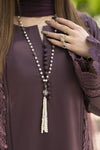 Aabpara Simply Warm Winter Linen 3pc Ready to Wear with Dyed Net Dupatta SWA3