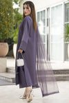 Aabpara Simply Warm Winter Linen 3pc Ready to Wear with Dyed Net Dupatta SWA4