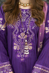 Lush by Aleezay – Purple Raw Silk 3pc Short Shirt with Pink Farshi Shalwar Lush5