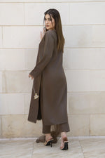 Aabpara Simply Warm Winter Linen 3pc Ready to Wear with Dyed Net Dupatta SWA7
